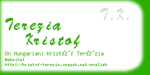 terezia kristof business card